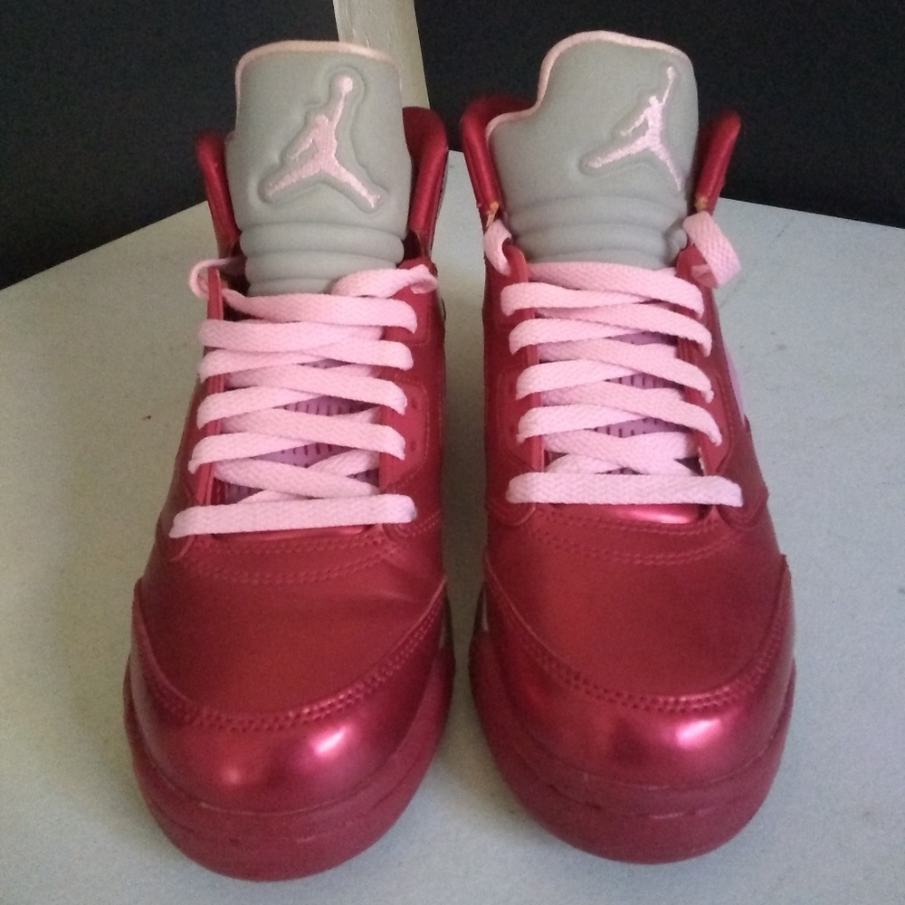 Air Jordan 5 VALENTINES DAY Shoes Red Pink Gray